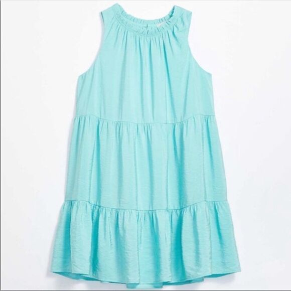 Loft Tiered Swing Dress- Seafoam - Picture 5 of 10